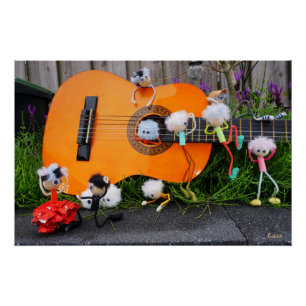 Fubby creaties die Paso Doble dansen en muziek mak Perfect Poster