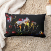 Fubby die Kerstverlichting in de Kerstboom hangen. Kussen (Deken)