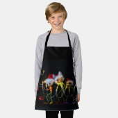 Fubby die Kerstverlichting in de Kerstboom hangen. Schort (Gedragen)