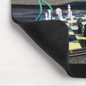 Fubby die schaakspel spelen. muismat (Hoek)