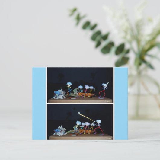 Fubby die slagbal spelen met mais/popcorn. briefkaart (Staand voorkant)