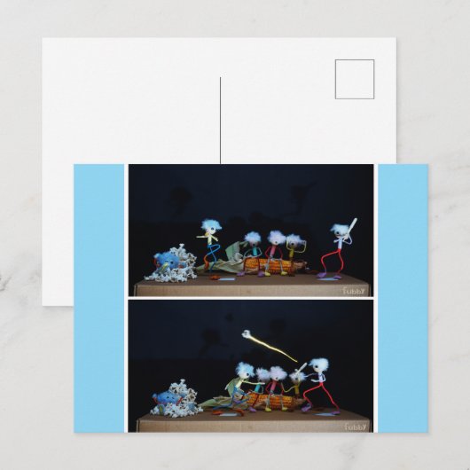 Fubby die slagbal spelen met mais/popcorn. briefkaart (Voorkant / Achterkant)