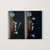 Fubby die slagbal spelen met mais/popcorn. legpuzzel (Horizontaal)