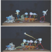 Fubby die slagbal spelen met mais/popcorn. sticker (Voorkant)