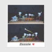 Fubby die slagbal spelen met mais/popcorn. sticker (Vel)