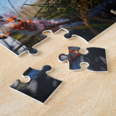 Fubby fantasie, op de vlucht voor een dier. legpuzzel (Zijkant)