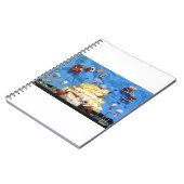 Fubby feest met taart en bruidspaar. notitieboek (Linkerzijde)