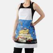 Fubby feest met taart en bruidspaar. schort (Insitu)