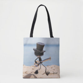 Fubby gitarist met look alike Slash hoed. Tote Bag