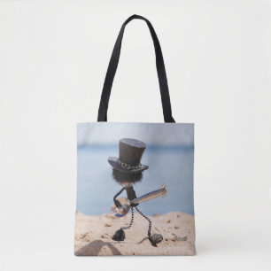 Fubby gitarist met look alike Slash hoed. Tote Bag