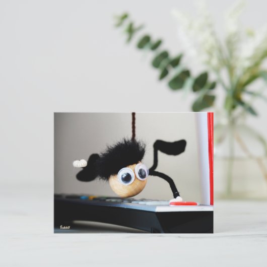 Fubby hangend als de scene van Tom Cruise. Briefkaart (Staand voorkant)