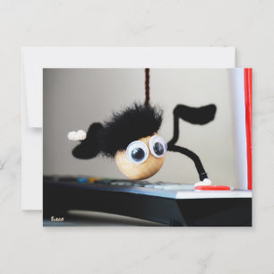 Fubby hangend als de scene van Tom Cruise. Briefkaart