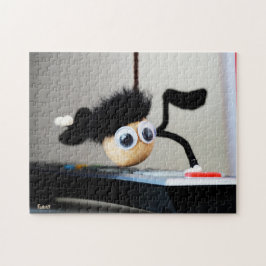 Fubby hangend als de scene van Tom Cruise. Legpuzzel