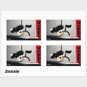 Fubby hangend als de scene van Tom Cruise. Rechthoekige Sticker (Vel)