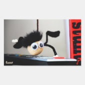 Fubby hangend als de scene van Tom Cruise. Rechthoekige Sticker (Voorkant)