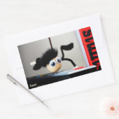 Fubby hangend als de scene van Tom Cruise. Rechthoekige Sticker (Envelop)