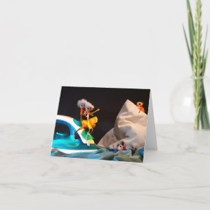 Fubby in de iconische Fimscene van de Titanic. Bedankkaart