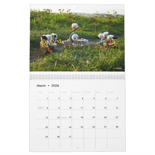 Fubby kalender voor 2026, positieve vibe ! (Mar 2026)