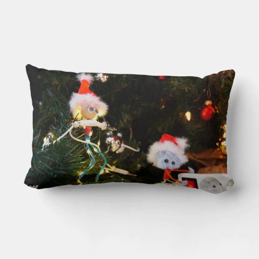 Fubby Kerst humor fine-art. Kussen (Achterkant)