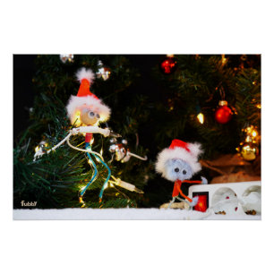 Fubby Kerst humor fine-art. Perfect Poster