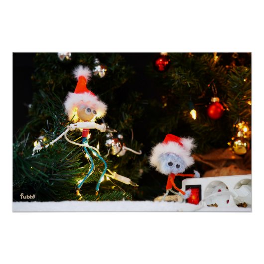 Fubby Kerst humor fine-art. Perfect Poster (Voorkant)