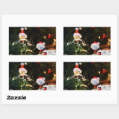 Fubby Kerst humor fine-art. Rechthoekige Sticker (Vel)