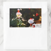 Fubby Kerst humor fine-art. Rechthoekige Sticker (Tas)