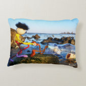 Fubby met flessenpost aan de kust. accent kussen (Achterkant)