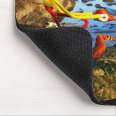 Fubby met flessenpost aan de kust. muismat (Hoek)