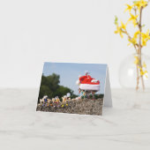 Fubby met kerstmuts avontuur. kaart (Gele Bloem)