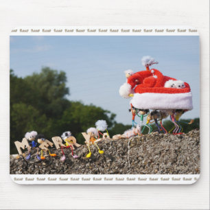 Fubby met kerstmuts avontuur. muismat