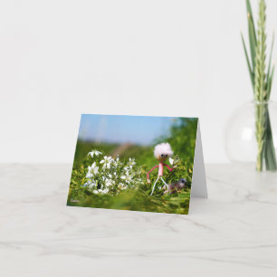 Fubby met Vlinder in een zomers landschap. Bedankkaart