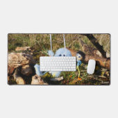 Fubby monster op de schommel. bureaumat (Keyboard & Muis)