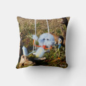 Fubby monster op de schommel. kussen (Achterkant)