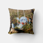 Fubby monster op de schommel. kussen (Voorkant)