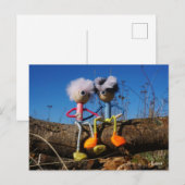 Fubby paartje dat romantisch verliefd zitten. briefkaart (Voorkant / Achterkant)