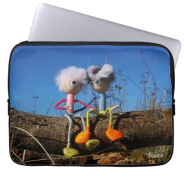 Fubby paartje dat romantisch verliefd zitten. laptop sleeve