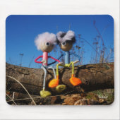 Fubby paartje dat romantisch verliefd zitten. muismat (Voorkant)