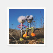 Fubby paartje dat romantisch verliefd zitten. servet (Voorkant)