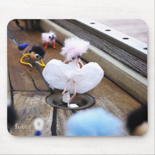 Fubby poppetje als Marilyn Monroe verkleed. Muismat