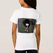 Fubby poppetje dat in een muur zit.  t-shirt (Achterkant)