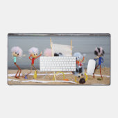 Fubby poppetjes die beach volleybal spelen. bureaumat (Keyboard & Muis)