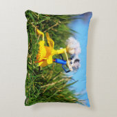 Fubby poppetjes die dansen met Narcissenjurk. Accent Kussen (Achterkant (Verticaal))