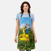 Fubby poppetjes die dansen met Narcissenjurk. Schort (Gedragen)