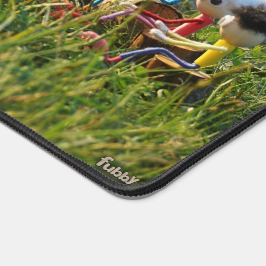 Fubby poppetjes die goocheltruc uitvoeren  bureaumat (Hoek)