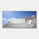 Fubby poppetjes op de skipiste, met een valpartij bureaumat (Keyboard & Muis)