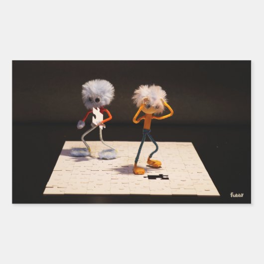 Fubby puzzel actie. rechthoekige sticker (Voorkant)