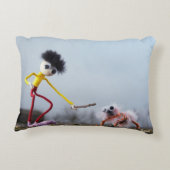 Fubby speelt buiten met dier. accent kussen (Achterkant)