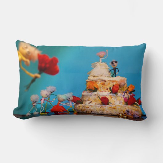 Fubby trouwfeest met gooien van boeket. kussen (Voorkant)