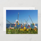 Fubby's actief met het hengelspel. briefkaart (Voorkant / Achterkant)